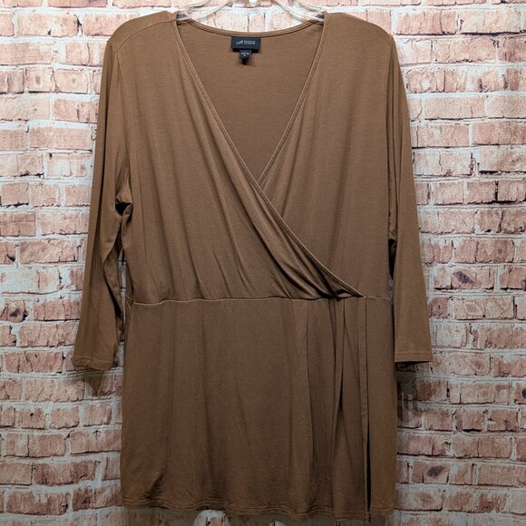 J. Jill Wearever Collection Blouse Crossover Wrap Size Medium - Picture 1 of 13